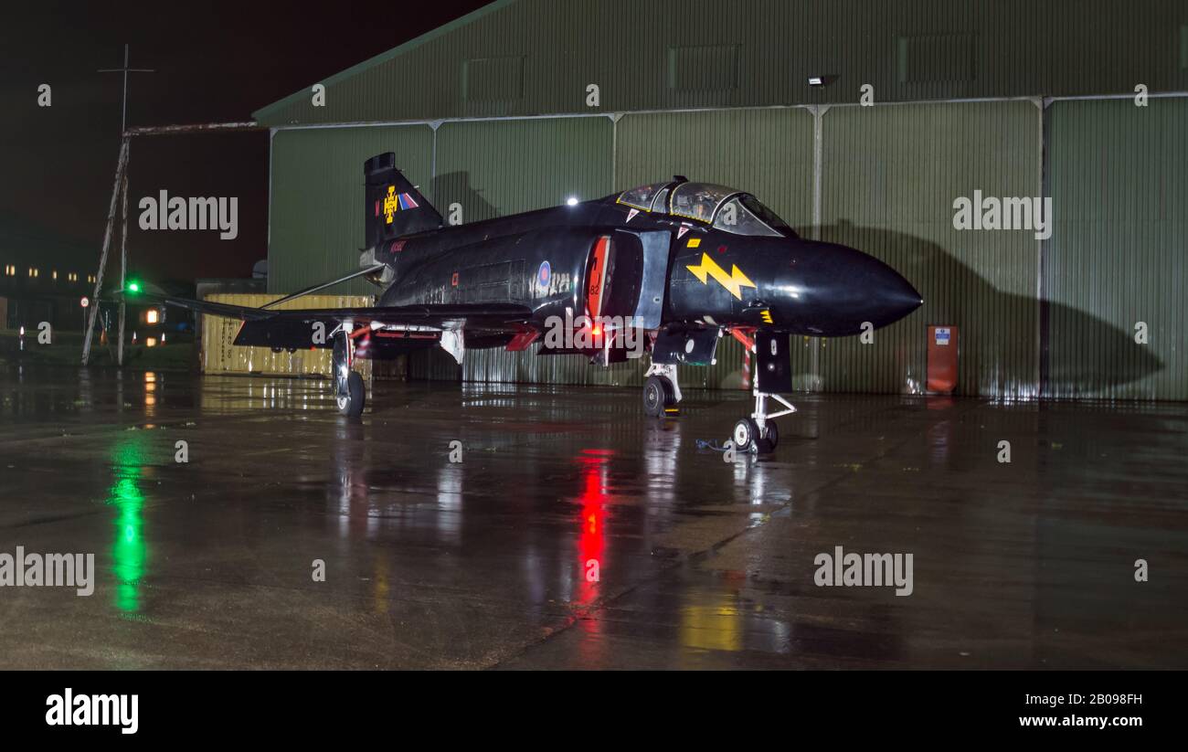 Tir nocturne de divers avions à St Athen South Wales Banque D'Images