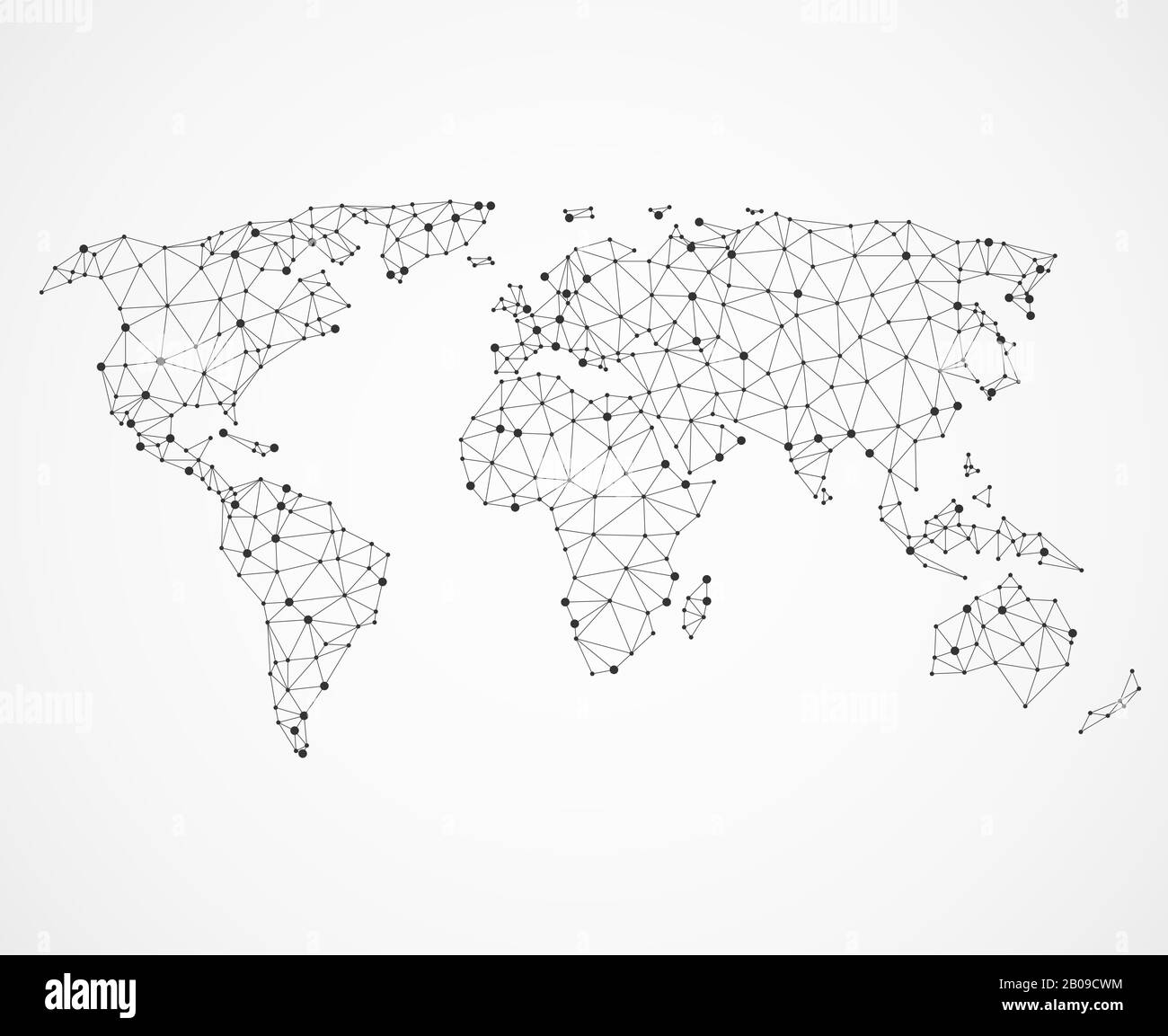 Texture de la carte du monde de mise en réseau, carte de terre poly basse. Concept de communication globale Vector. Carte d'illustration du réseau numérique mondial Illustration de Vecteur