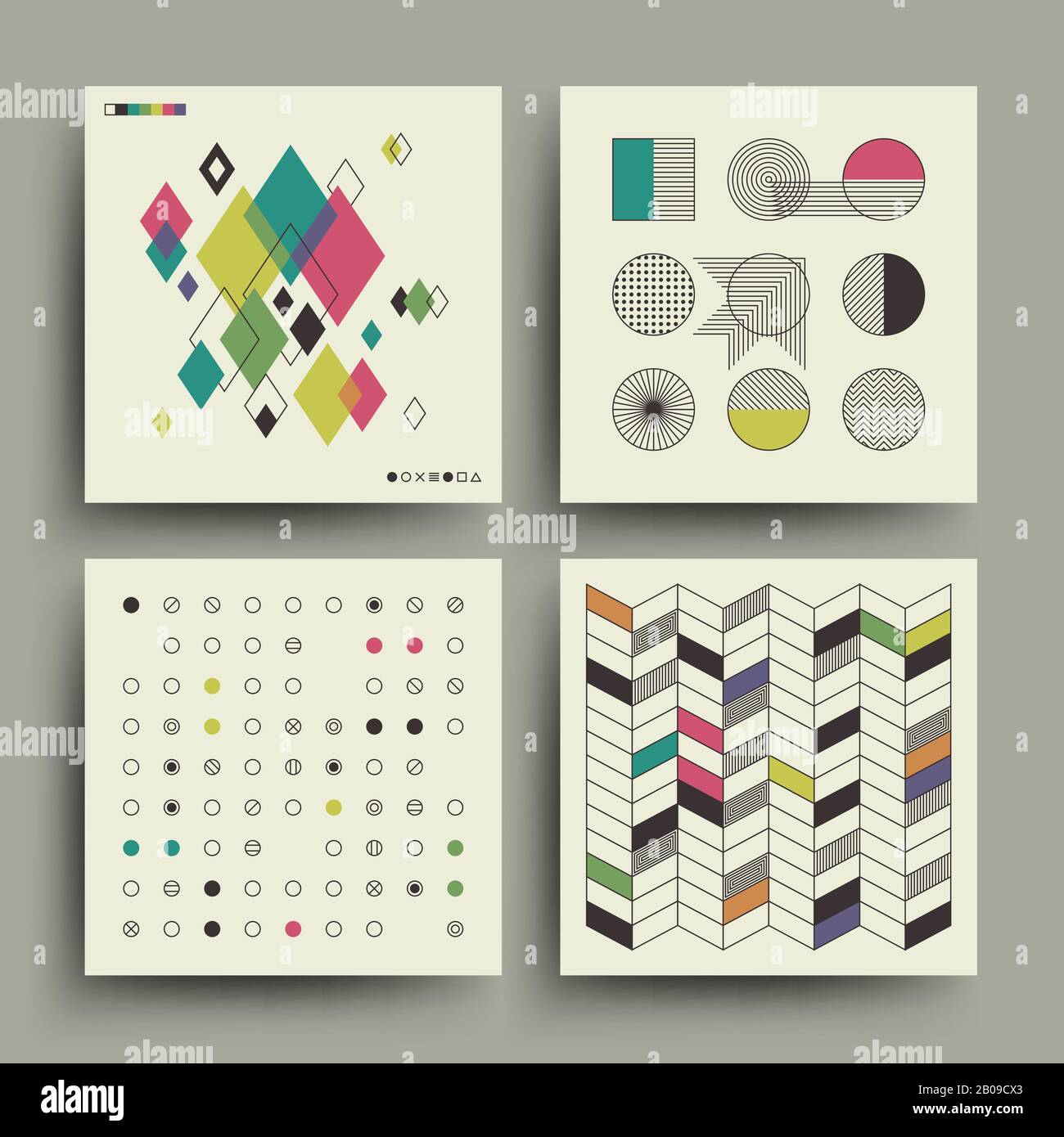Style modernisme suisse musique à la mode conception vectorielle minimaliste en 2 dimensions pour les couvertures, les pancartes, les affiches, les flyers et la bannière. Couverture de carte de style modernisme, illustration de poster pour album de musique Illustration de Vecteur