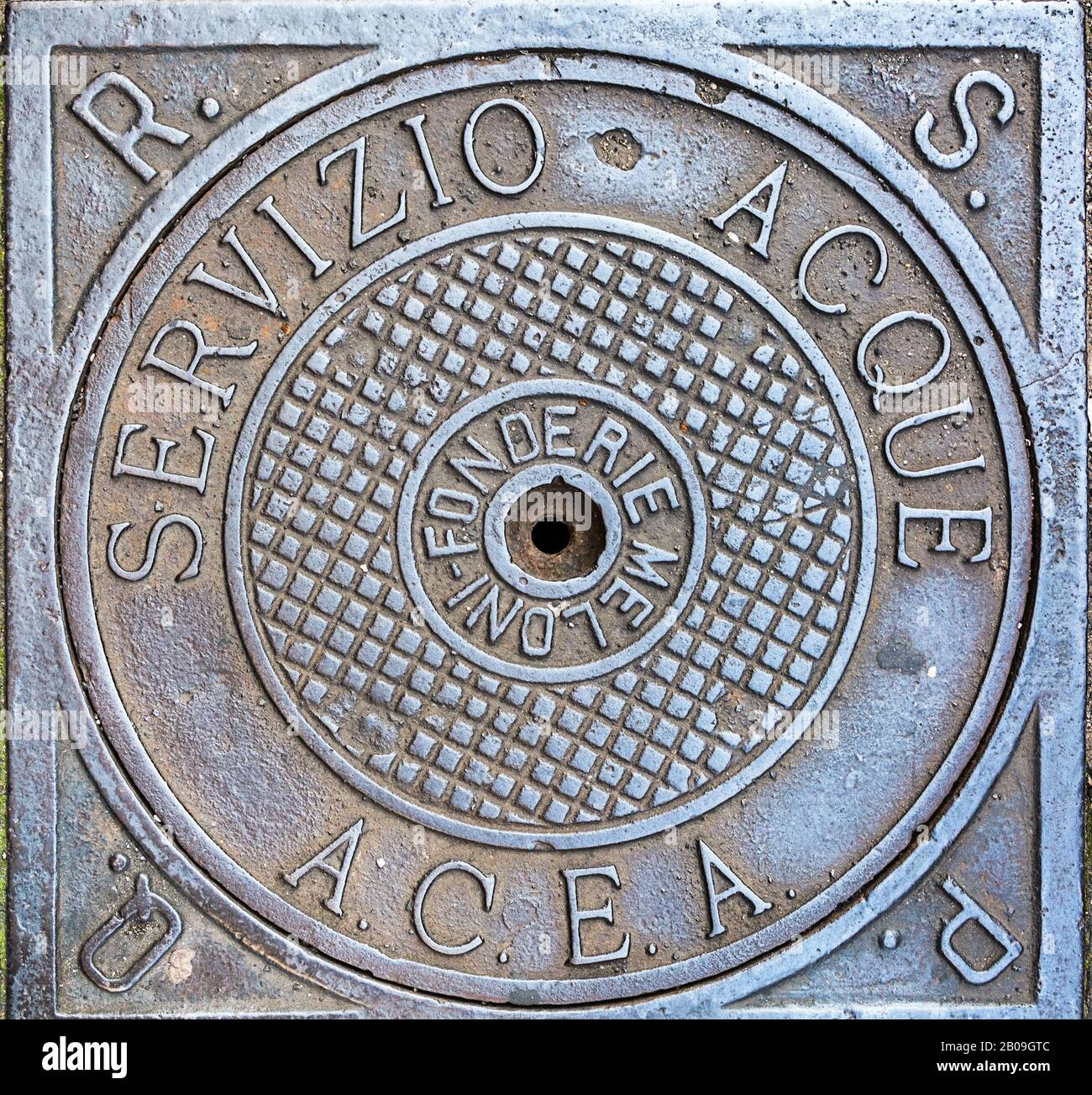 Rome, Italie - 02 octobre 2018 : ancien trou d'homme de schabby à Rome Banque D'Images