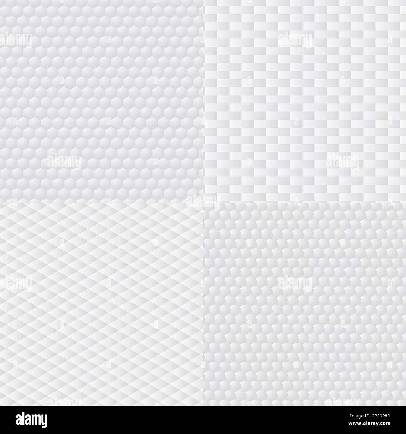 Textures vectorielles géométriques blanches techno modernes et tendance, set d'arrière-plan origami. Tissu de structure de motif, illustration du tissu de set de texture Illustration de Vecteur