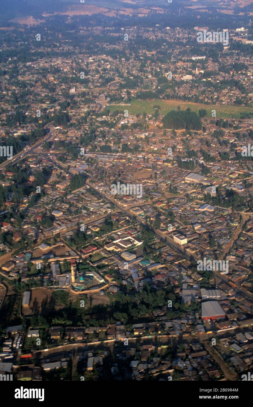 ETHIOPIE, VUE AÉRIENNE D'ADDIS-ABEBA Banque D'Images