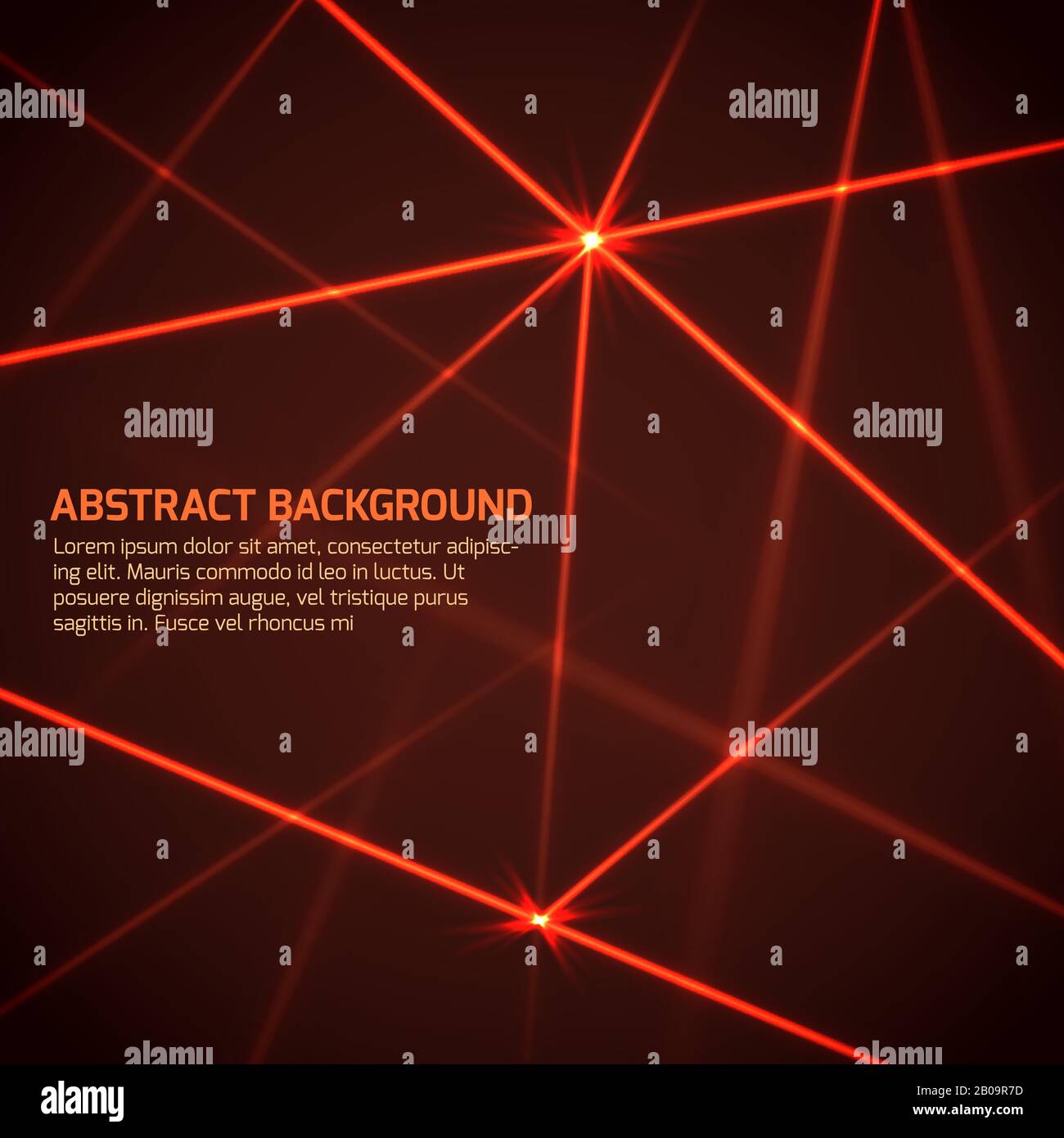 Fond de technologie vectoriel abstrait avec faisceaux laser rouge de sécurité. Lumière laser, illustration de l'énergie, technologie laser rouge Illustration de Vecteur