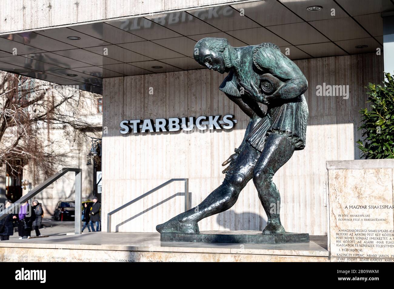 Statue de William Shakespeare, Budapest, Hongrie Banque D'Images