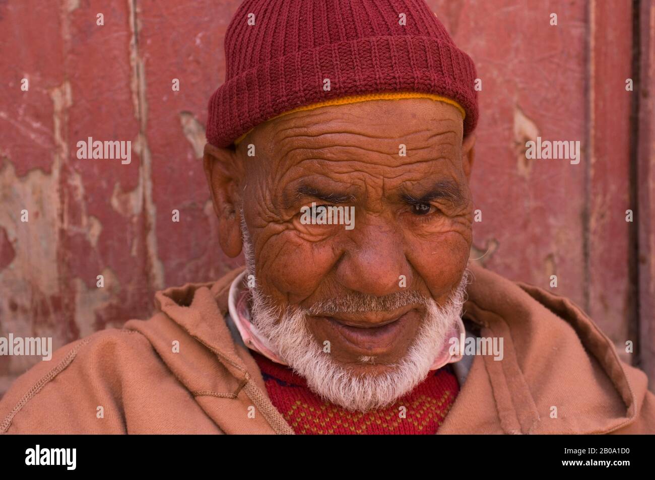 MAROC, VILLE DE TAROUDANT, MÉDINA (VIEILLE VILLE), PORTRAIT DE BERBER MAN Banque D'Images