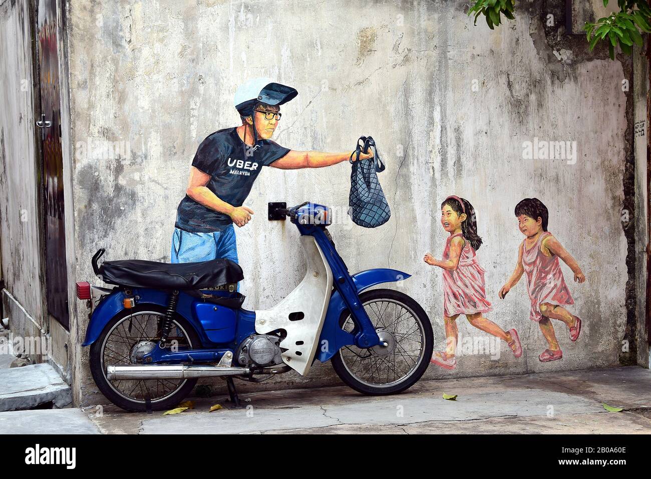 Street art à Ipoh, Malaisie Banque D'Images