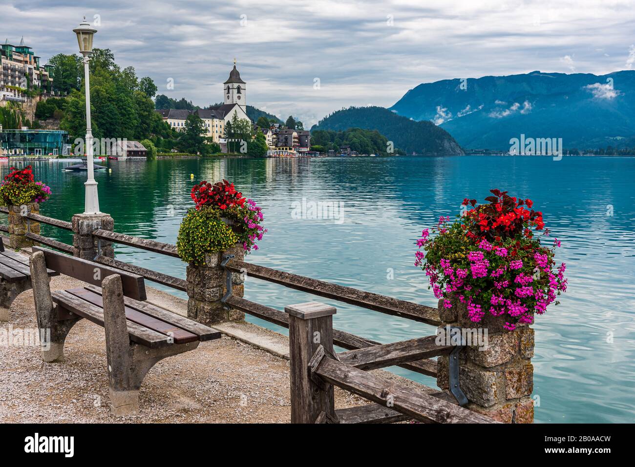 Vieux village de Sankt Wolfgang sur le Wolfgangsee à Salzkammergut, Autriche Banque D'Images