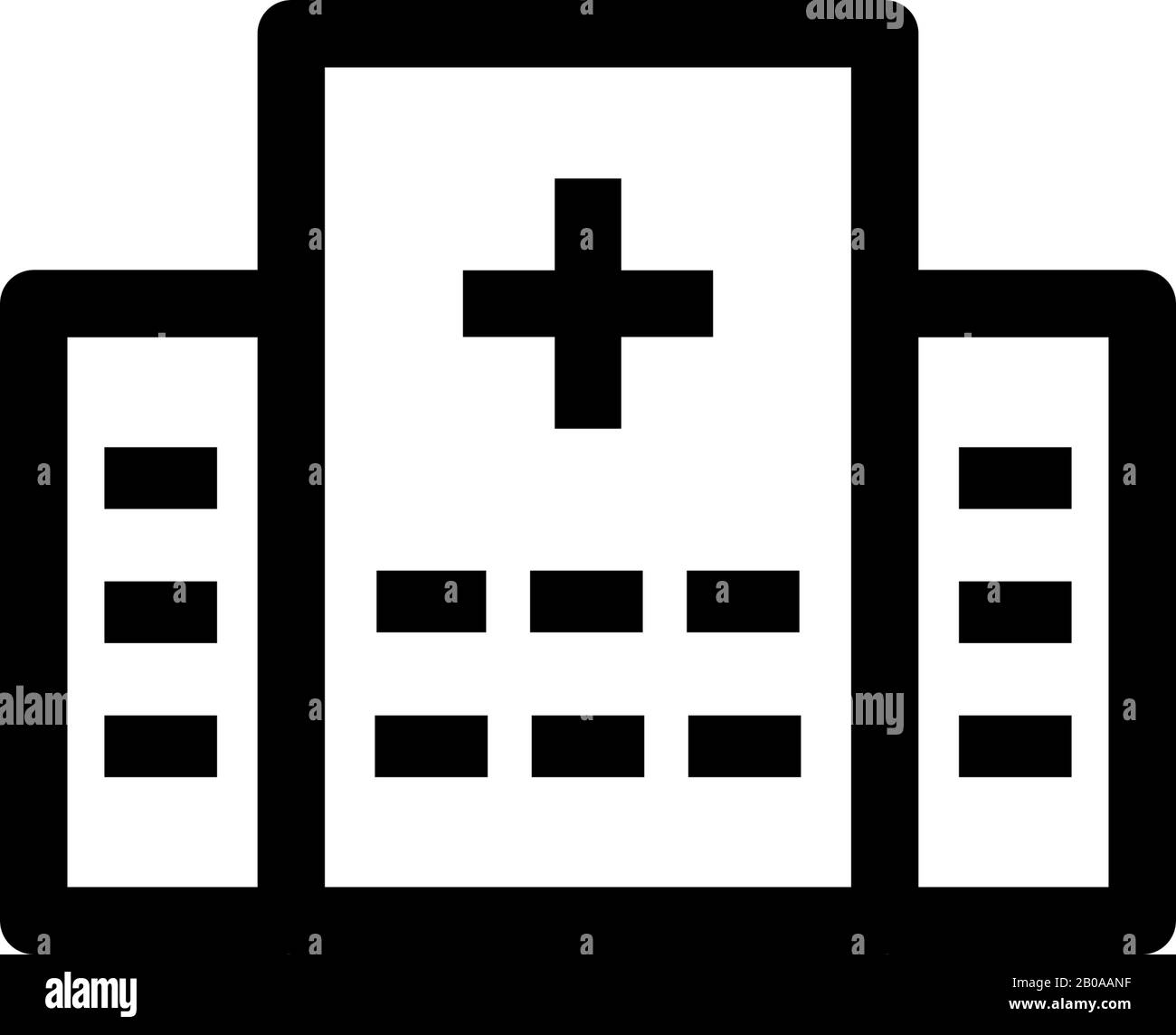 Modèle vectoriel de conception d'icône d'hôpital Illustration de Vecteur