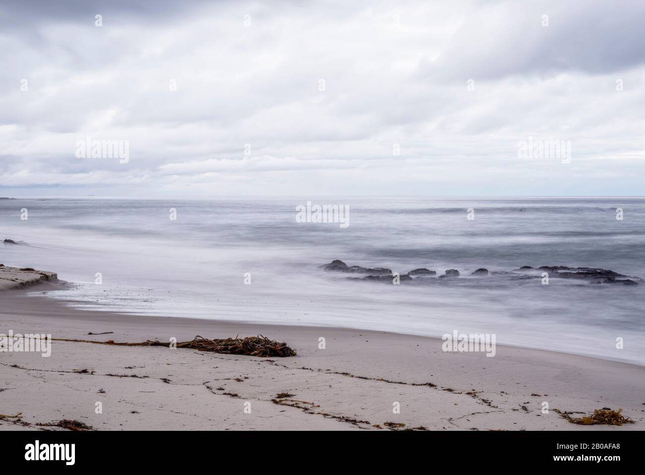 Matin d'hiver à la plage de Windansea. La Jolla, Californie, États-Unis. Banque D'Images