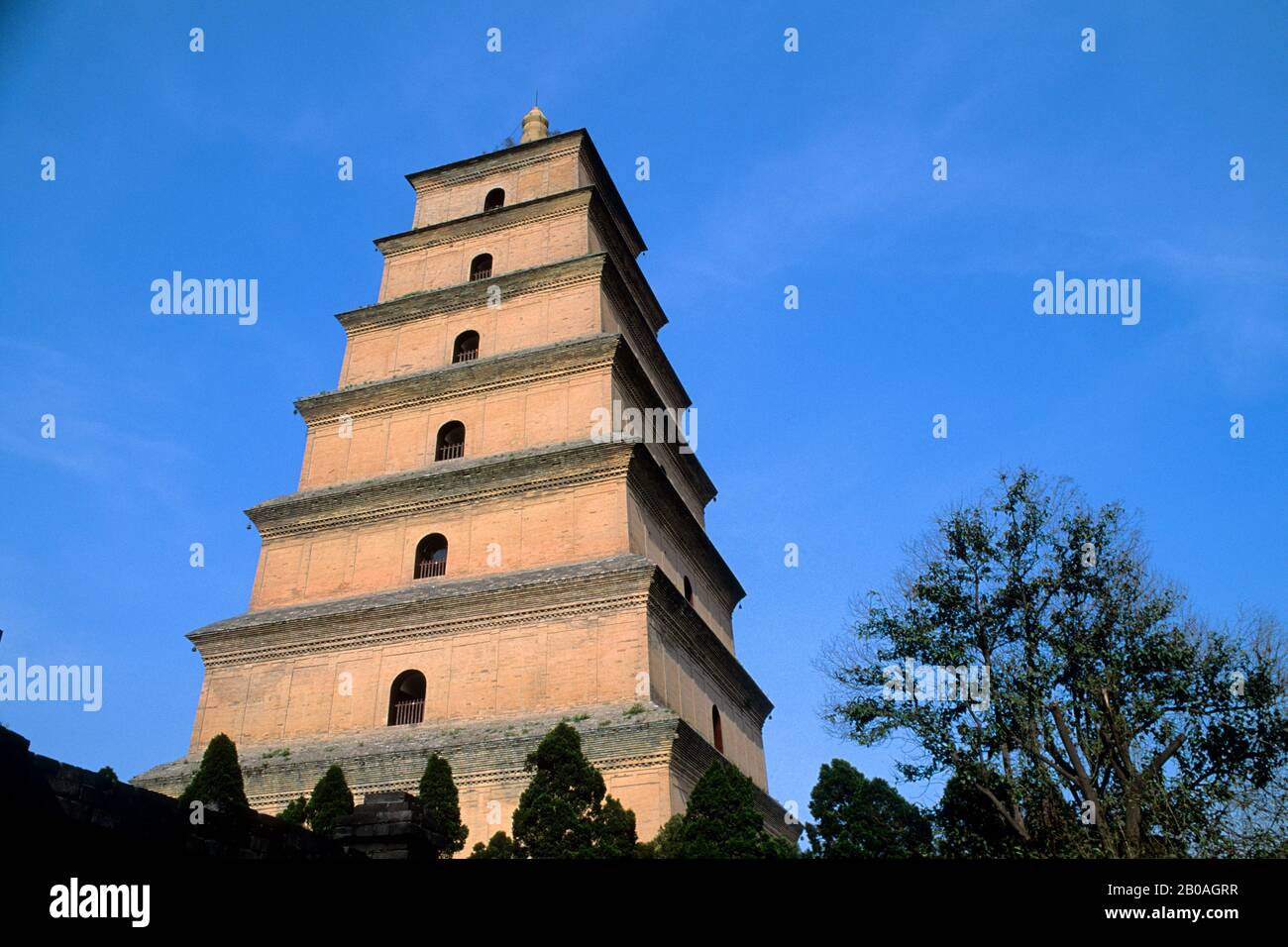 CHINE, PROVINCE DE SHAANXI, XIAN, GRANDE PAGODE D'OIE SAUVAGE Banque D'Images