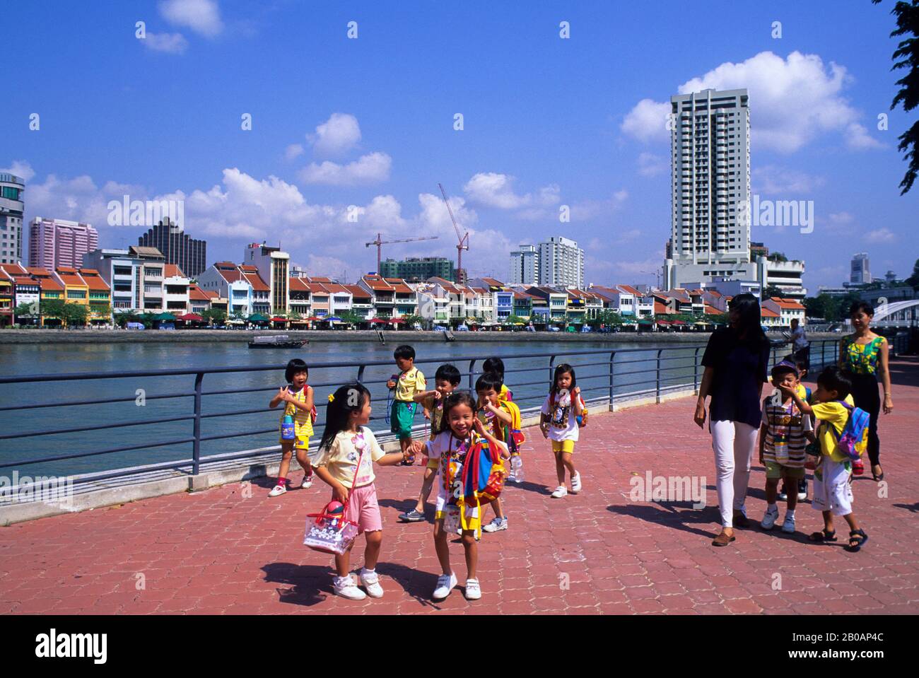 SINGAPOUR, CLASSE MATERNELLE, FLEUVE SINGAPOUR Banque D'Images