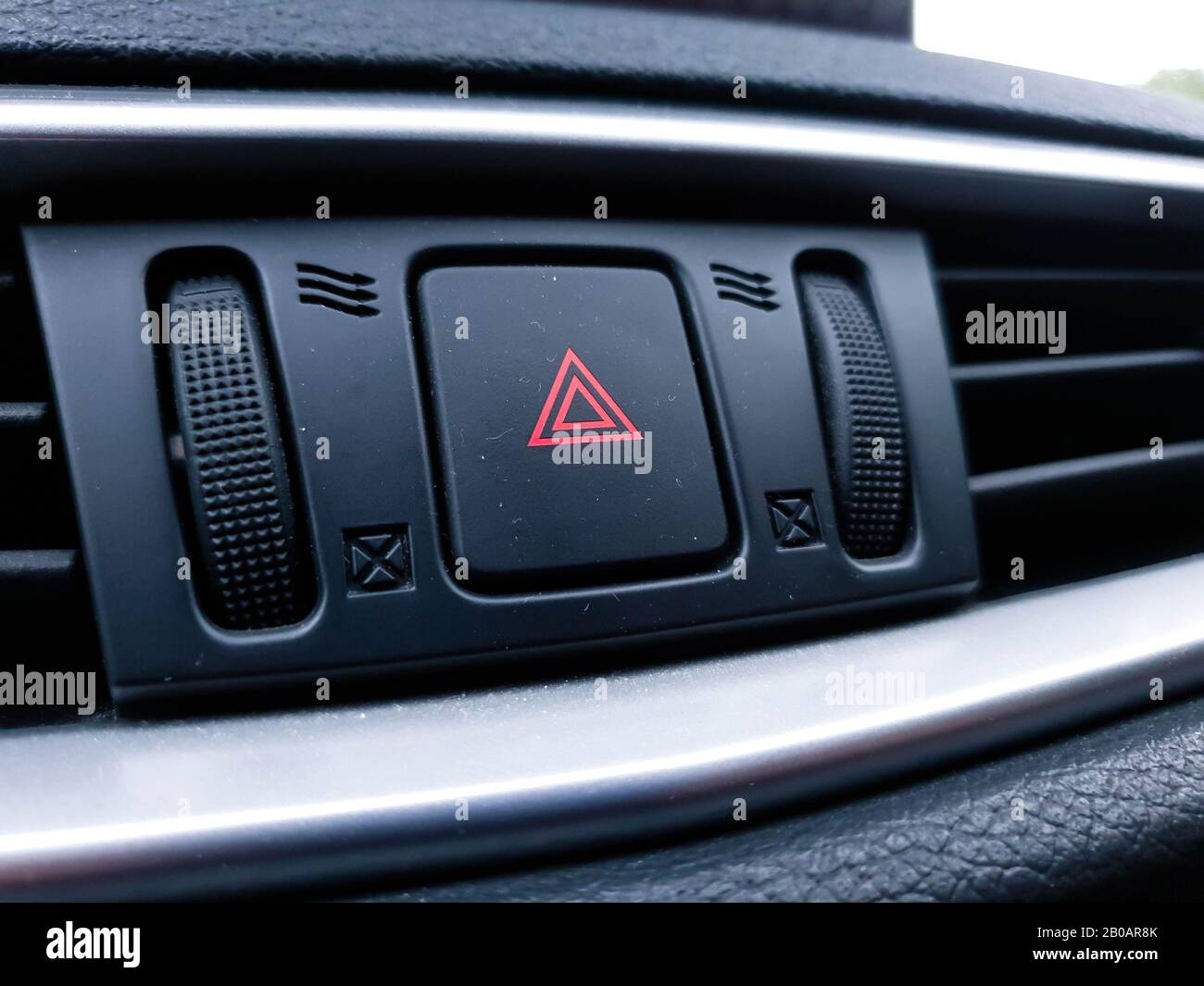 Illustration Du Bouton danger sur une voiture Banque D'Images