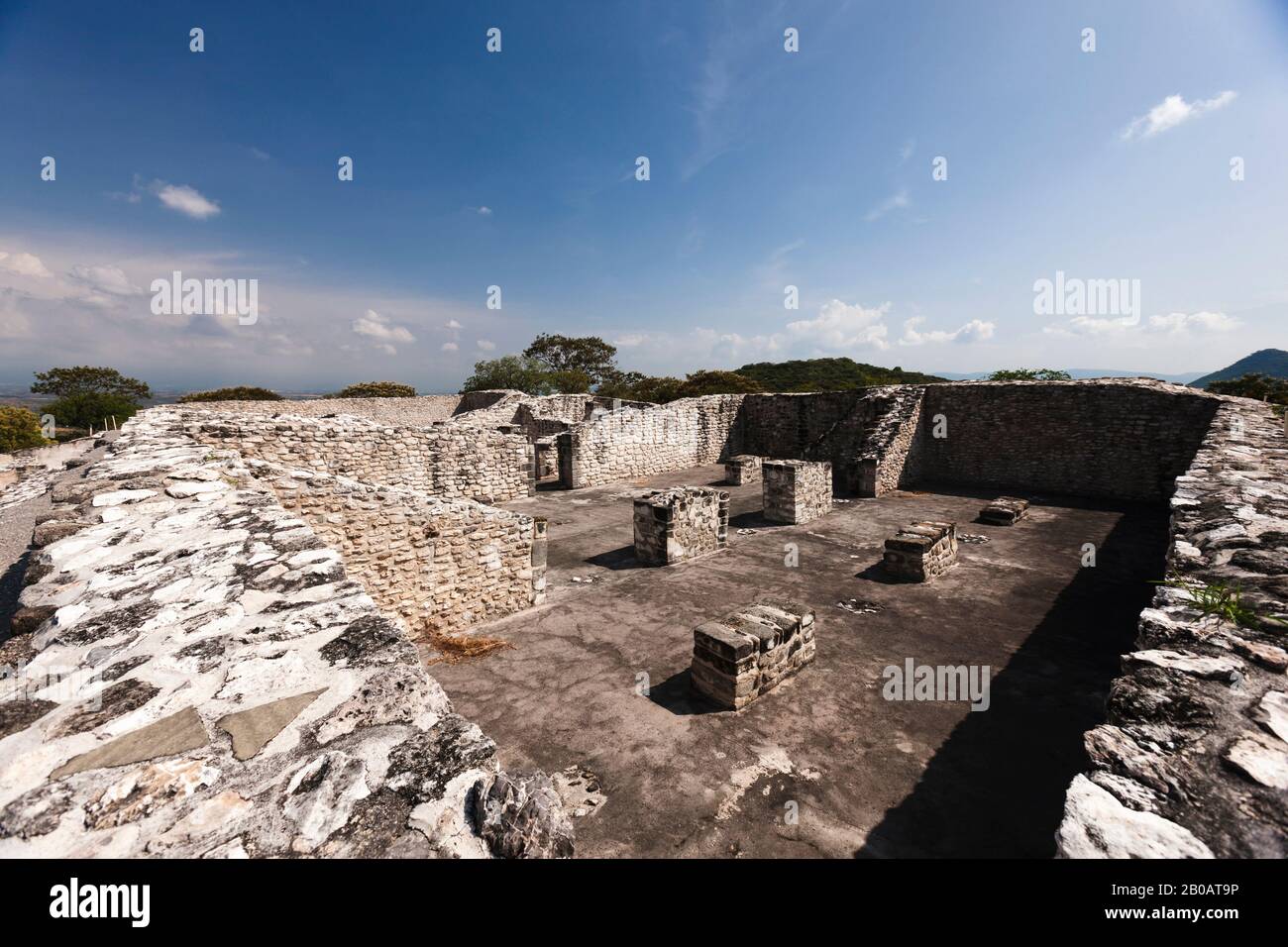 Site archéologique de Xochicalco, Acropole, Morelos, Mexique, Amérique centrale Banque D'Images