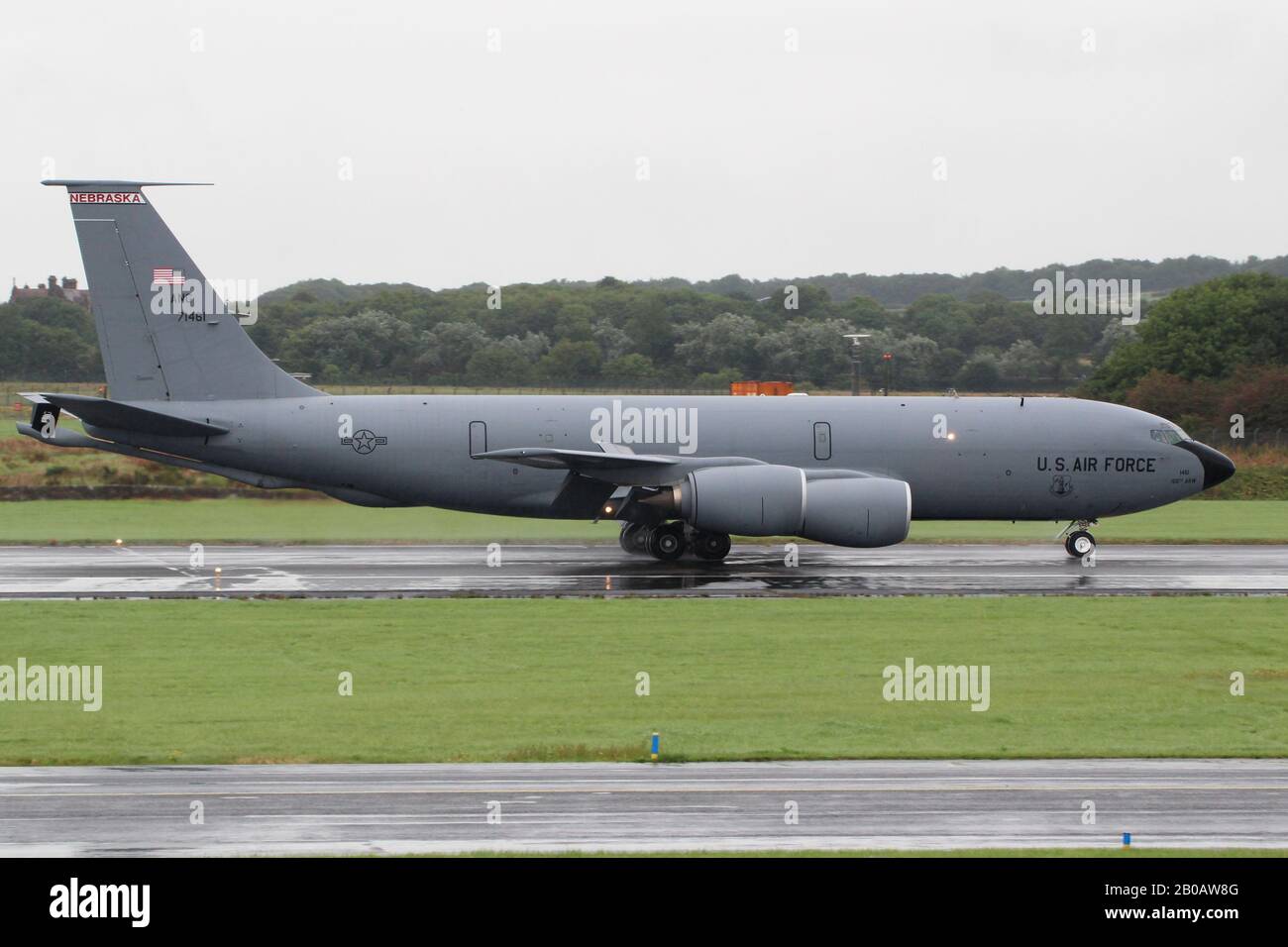 57-1461, un Boeing KC-135 R Stratotanker exploité par l'armée de l'air des États-Unis, à l'aéroport international de Prestwick à Ayrshire Banque D'Images