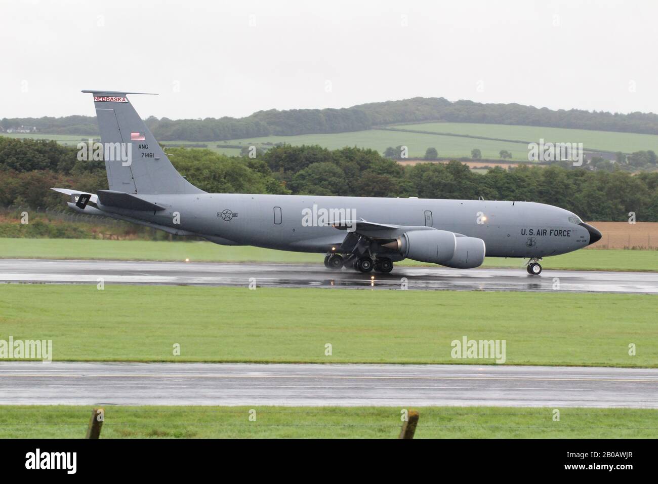 57-1461, un Boeing KC-135 R Stratotanker exploité par l'armée de l'air des États-Unis, à l'aéroport international de Prestwick à Ayrshire Banque D'Images