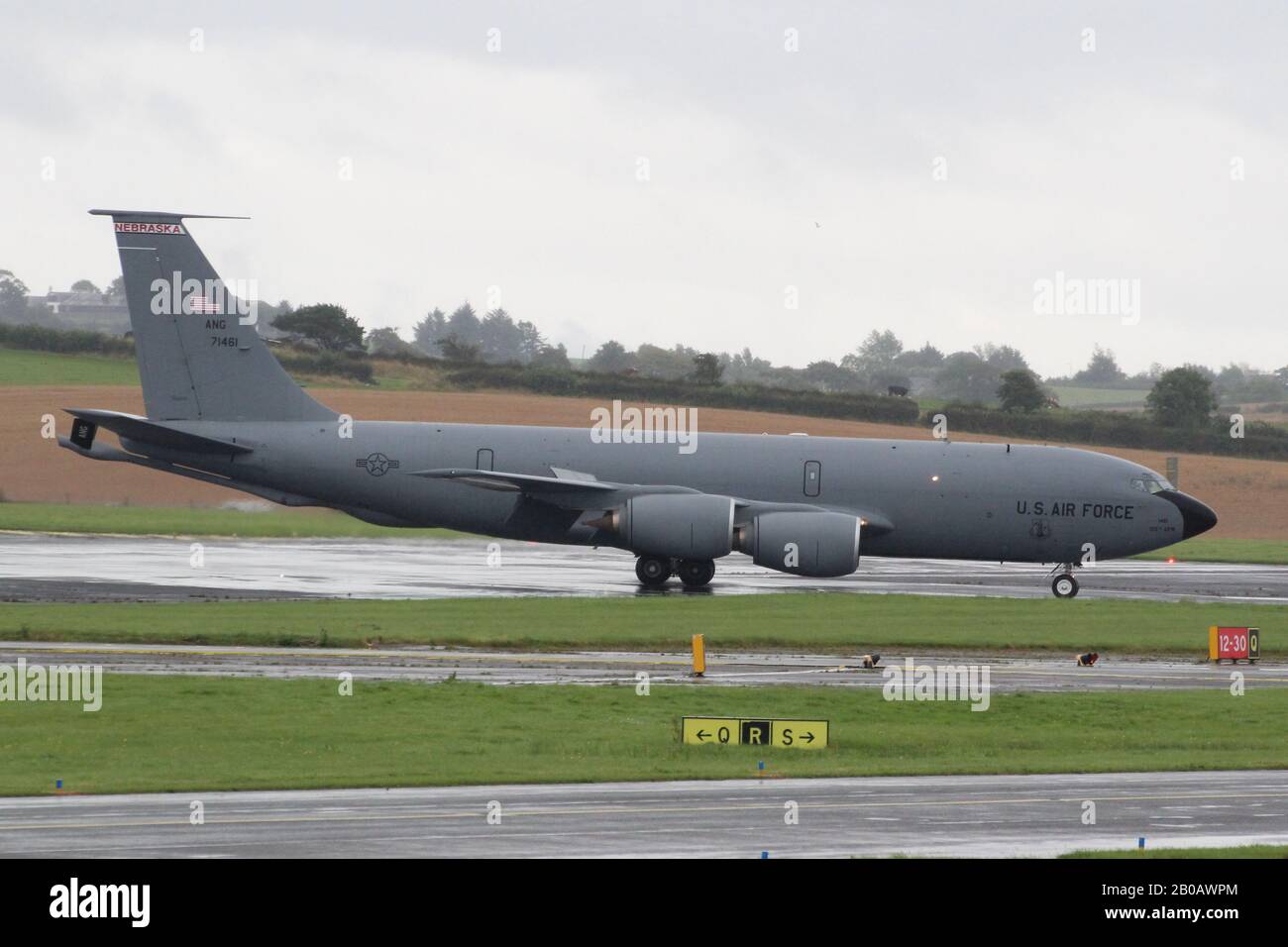 57-1461, un Boeing KC-135 R Stratotanker exploité par l'armée de l'air des États-Unis, à l'aéroport international de Prestwick à Ayrshire Banque D'Images