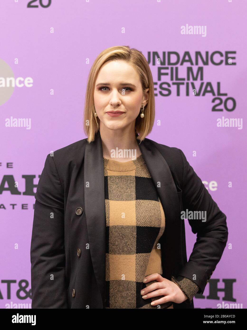 Rachel Brosnahan assiste à la première du Festival du film Sundance 2020 du nouveau film "Ironbark" à Park City au théâtre Eccles. Banque D'Images