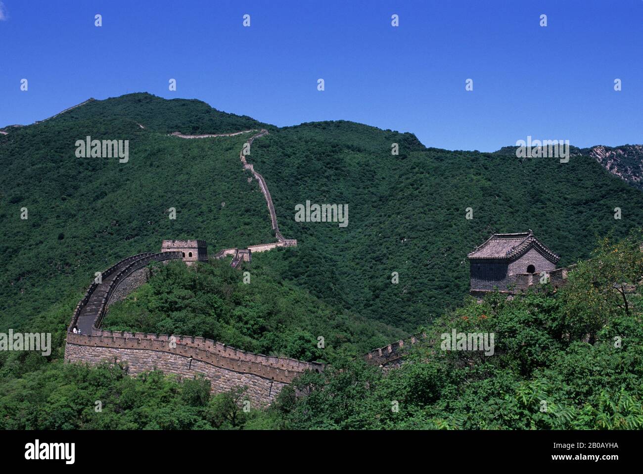 CHINE, PRÈS DE PÉKIN, GRAND MUR À MUTIANYU Banque D'Images