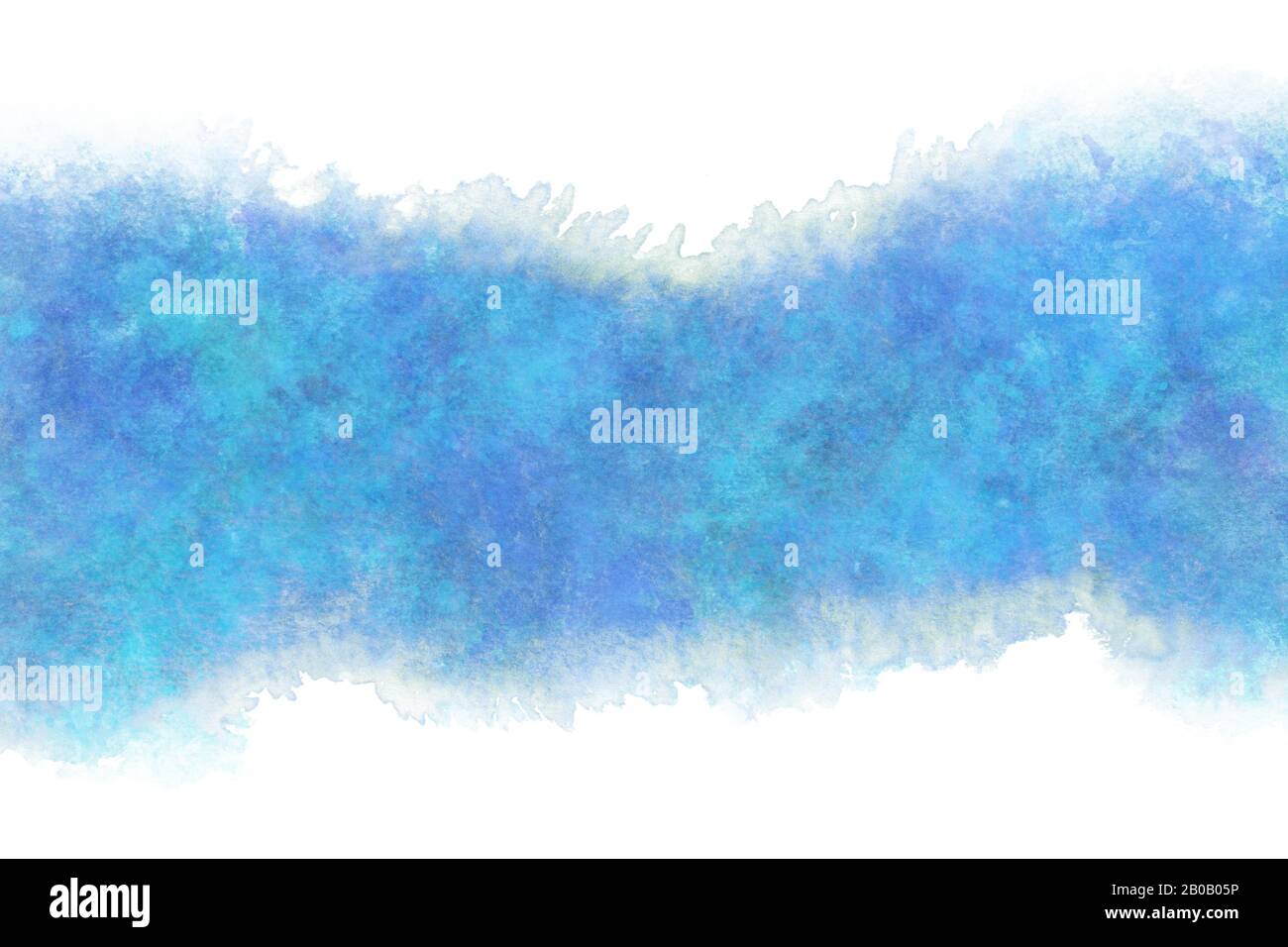 couleur pastel bleu vague d'eau abstrait sur fond de peinture à la main à l'aquarelle naturelle Banque D'Images