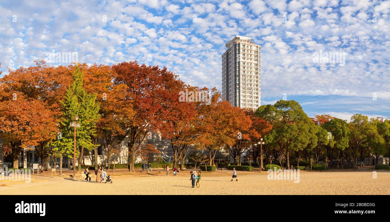 Couleurs d'automne dans le parc Shirakawa, Nagoya, Japon Banque D'Images