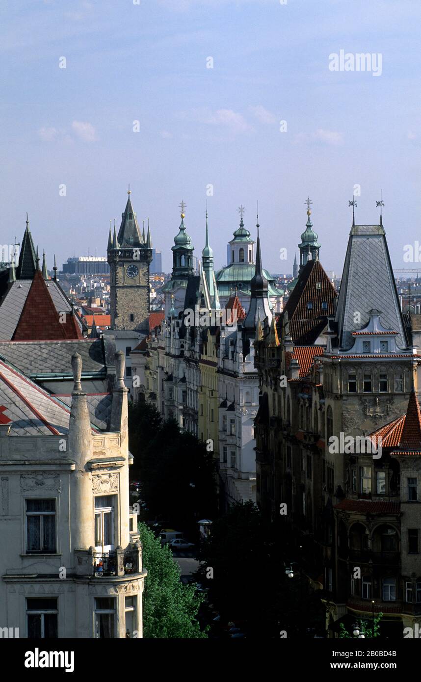 RÉPUBLIQUE TCHÈQUE, PRAGUE, VUE SUR LA VIEILLE VILLE Banque D'Images