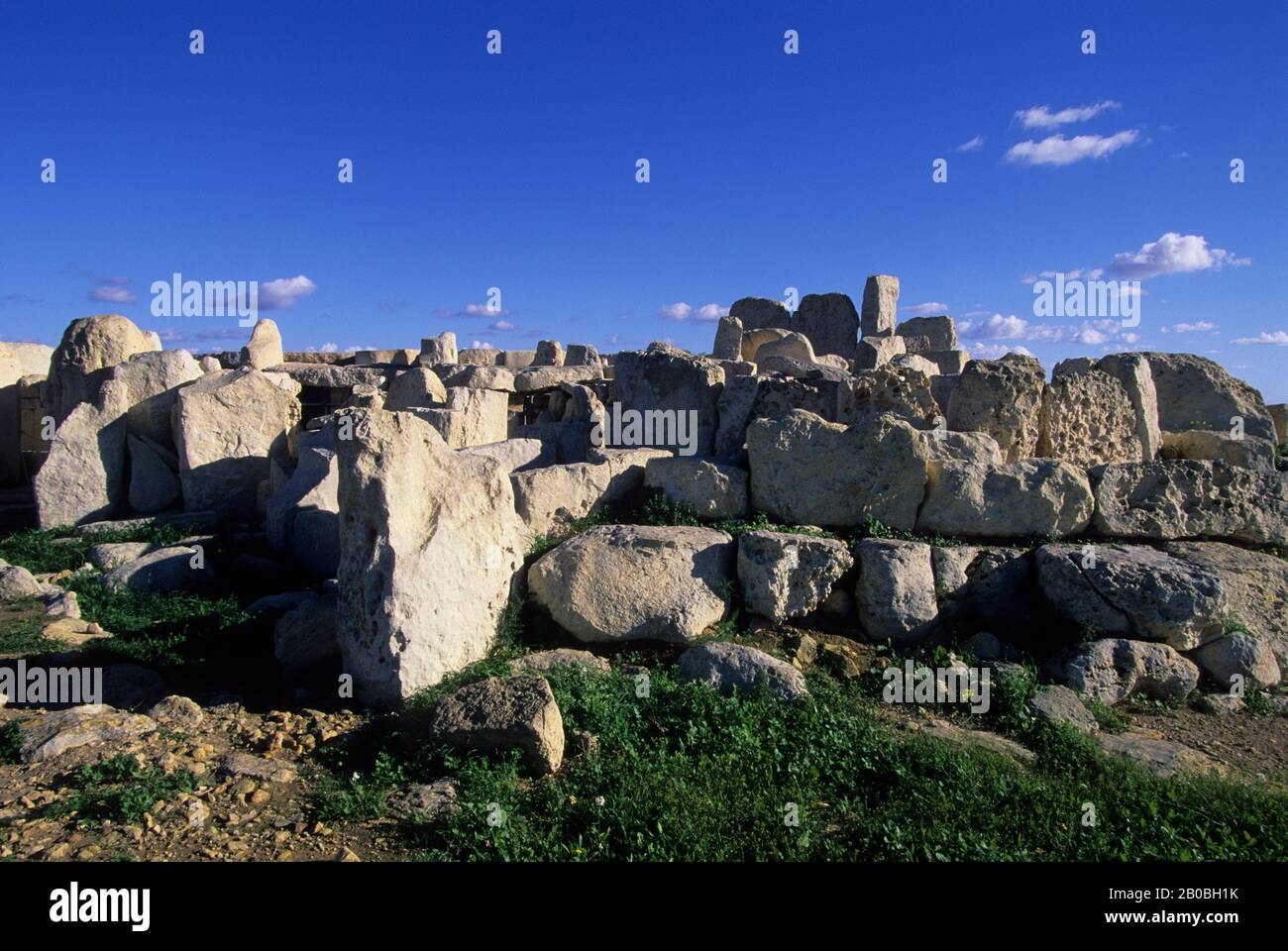 MALTE, TEMPLE HAGAR QIM, 2700 AV. J.-C. Banque D'Images