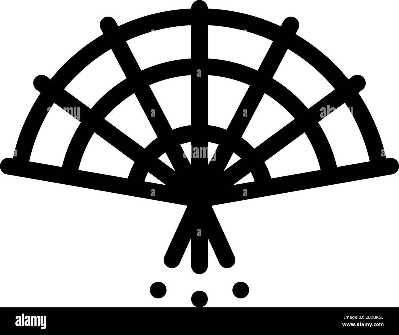 Illustration Vectorielle De L'Icône Du Ventilateur De Corée Du Sud Illustration de Vecteur