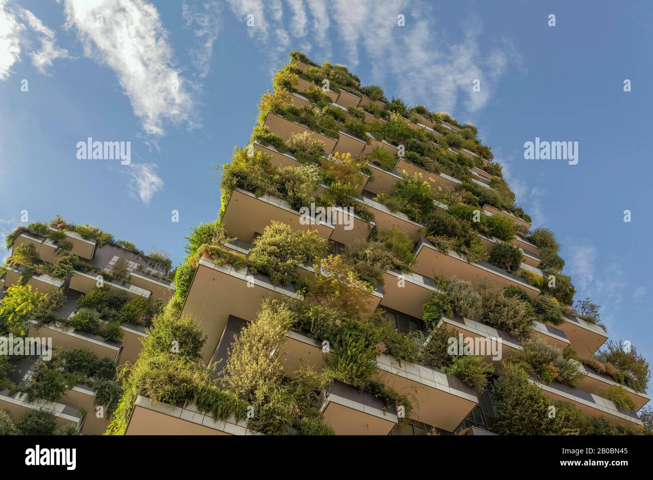 Bosco Verticale ou tours résidentielles à la forêt verticale, architecte Boeri, quartier de Porta Nuova, Milan, Lombardie, Italie Banque D'Images