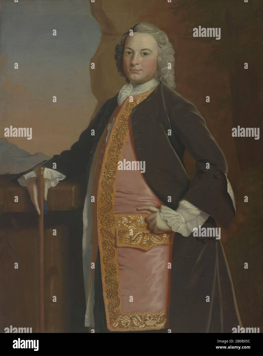 Robert Feke, Portrait de William Bowdoin, 1748, huile sur toile, 50 1/4 po x 40 3/8 po. (127,6 cm x 102,55 cm Banque D'Images