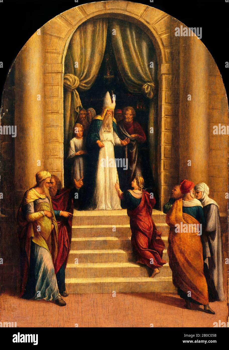 Benvenuto Tisi da Garofalo, la présentation de la Vierge, CA. 1550, huile sur panneau, 26 1/4 in. x 18 3/8 in. (66,7 cm x 46,6 cm) Banque D'Images