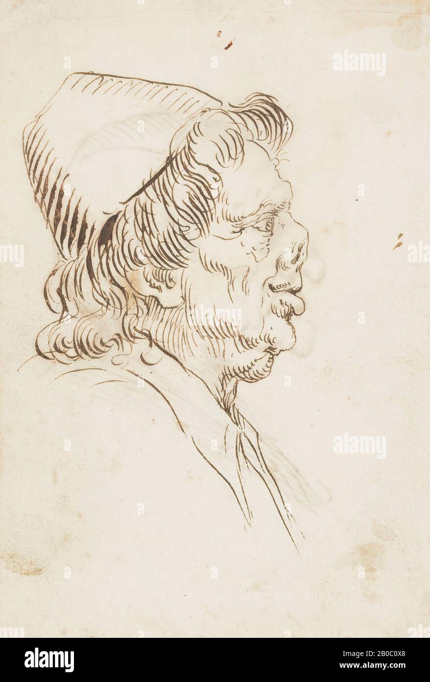 Pier Leone Ghezzi, Grottes De Portrait, 1674-1755, Papier Banque D'Images