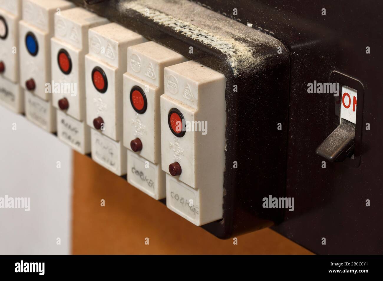 Old fuse box detail Banque de photographies et d'images à haute résolution  - Alamy