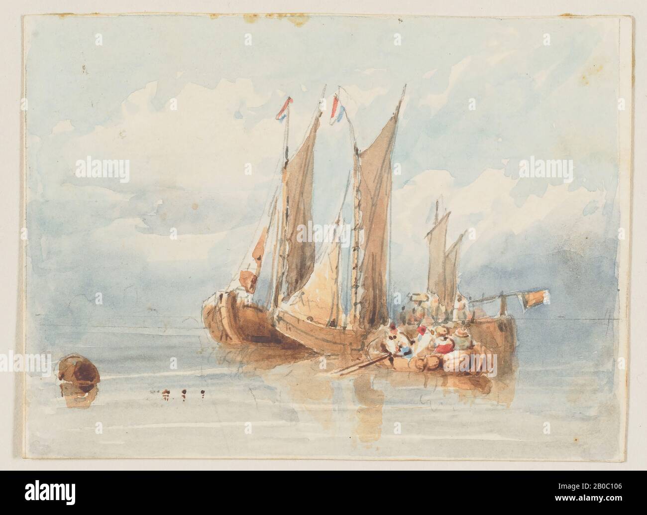 William Clarkson Stanfield, Marine, 1793-1867, aquarelle sur papier Banque D'Images