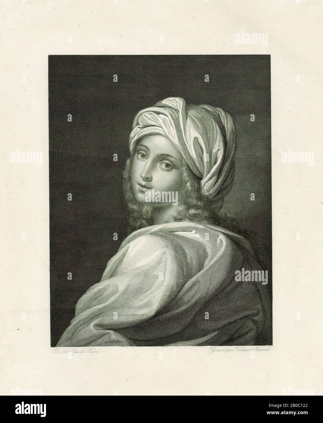 Vincenzo Biondi, Portrait de Beatrice Cenci, s.d., gravure sur papier, 9 3/4 po. X 7 3/4 po. (24,7 cm x 19,7 cm) Banque D'Images