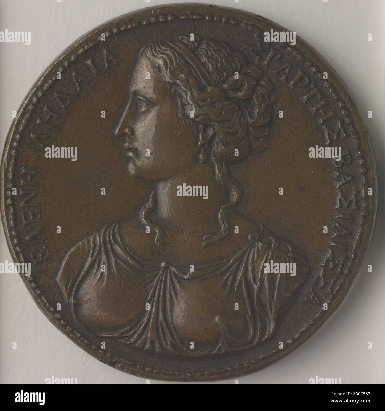 Domenico Poggini, Helen de Troy, s.d., bronze, 1 7/8 po. (4,8 cm) Banque D'Images