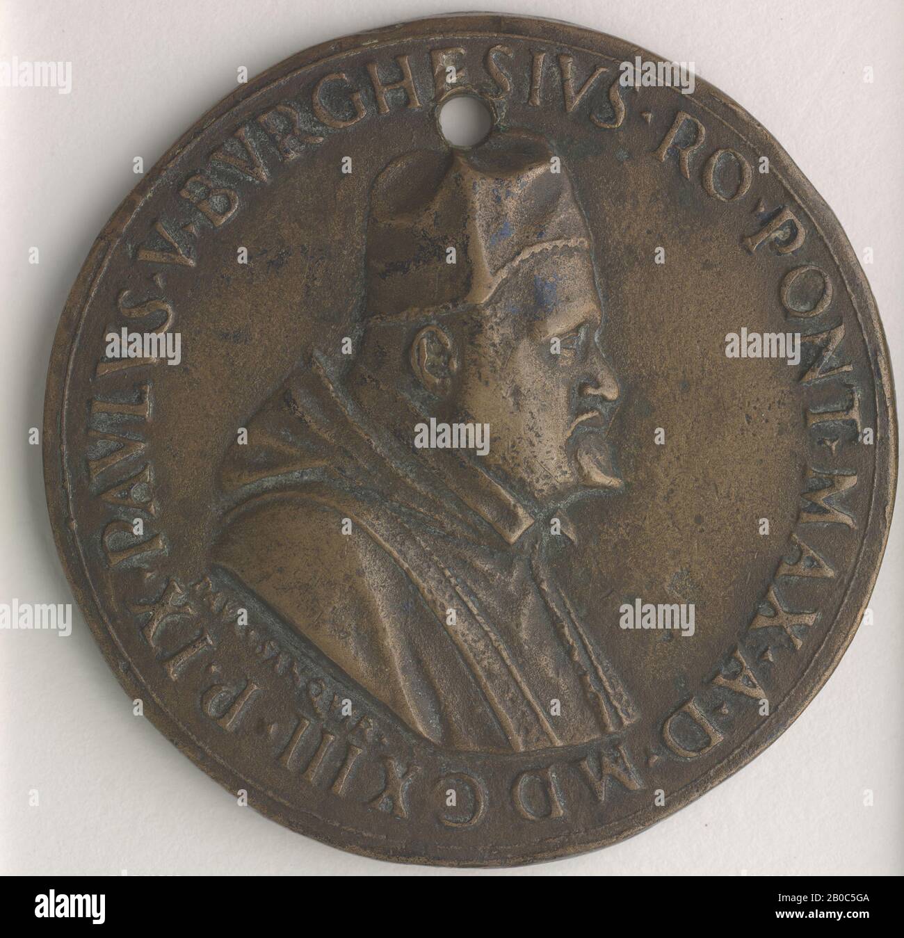 Paolo Sanquirico, Paul V, 1613, bronze, 2 5/16 po. (5,9 cm) Banque D'Images