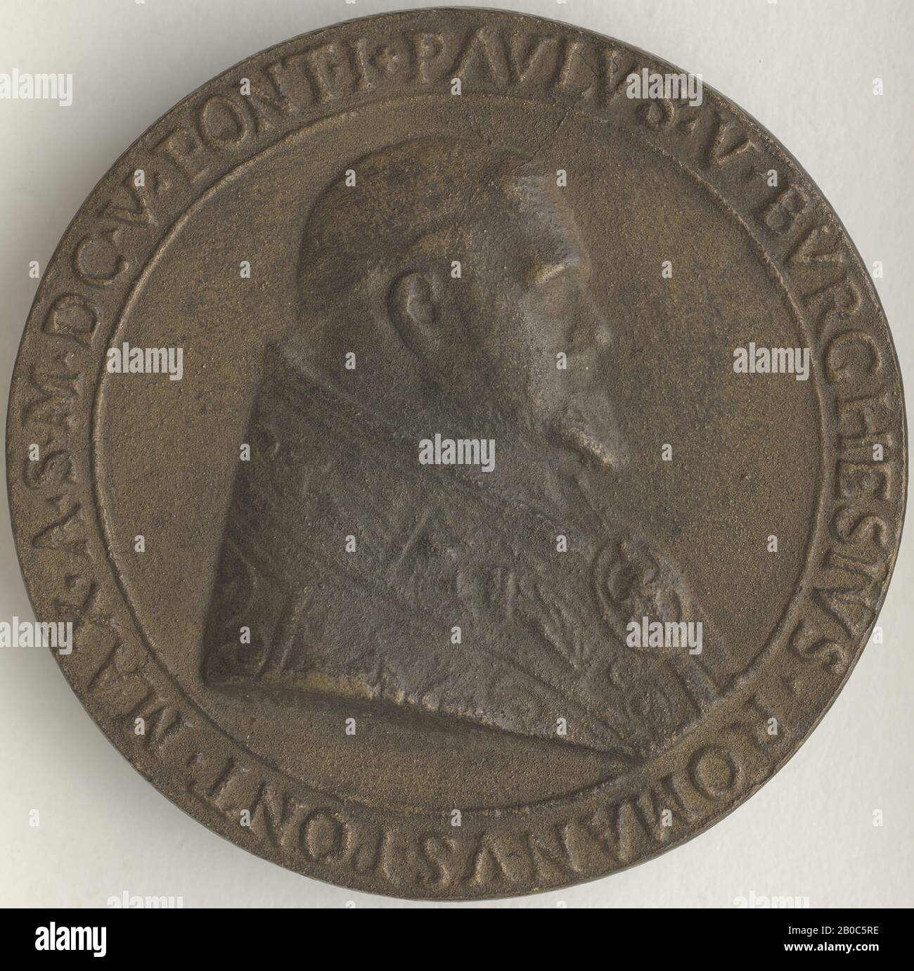 Artiste inconnu, Paul V, 1605, bronze, 2 3/16 po. (5,5 cm) Banque D'Images