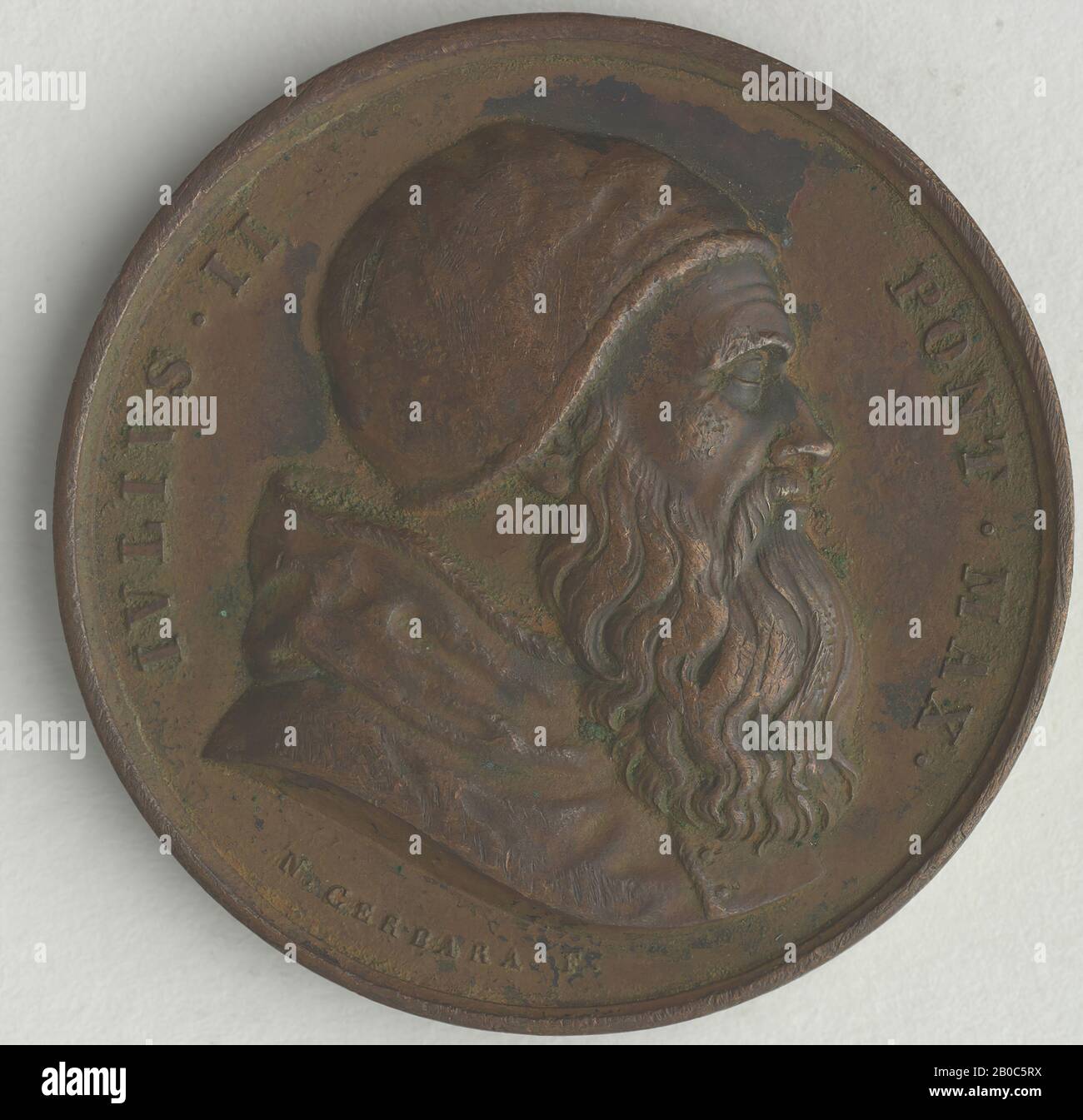 Artiste inconnu, Médaille Julius II, 1800-1900, bronze, 1 5/8 in. (4,2 cm) Banque D'Images