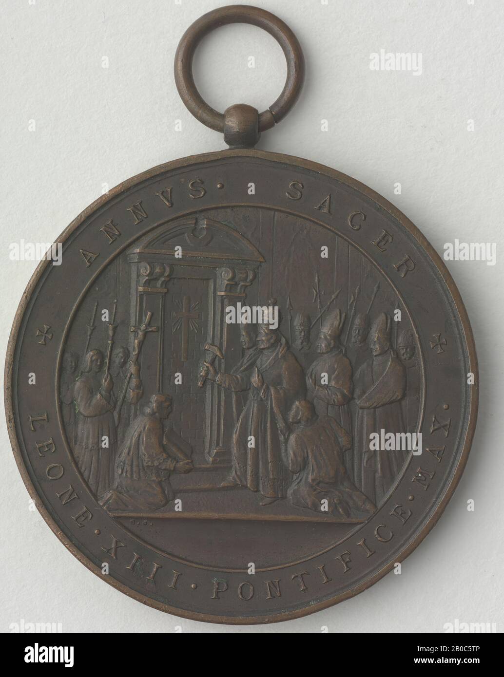 Artiste inconnu, Médaille Léon XIII, 1900, bronze, 1 7/8 po. (4,8 cm) Banque D'Images