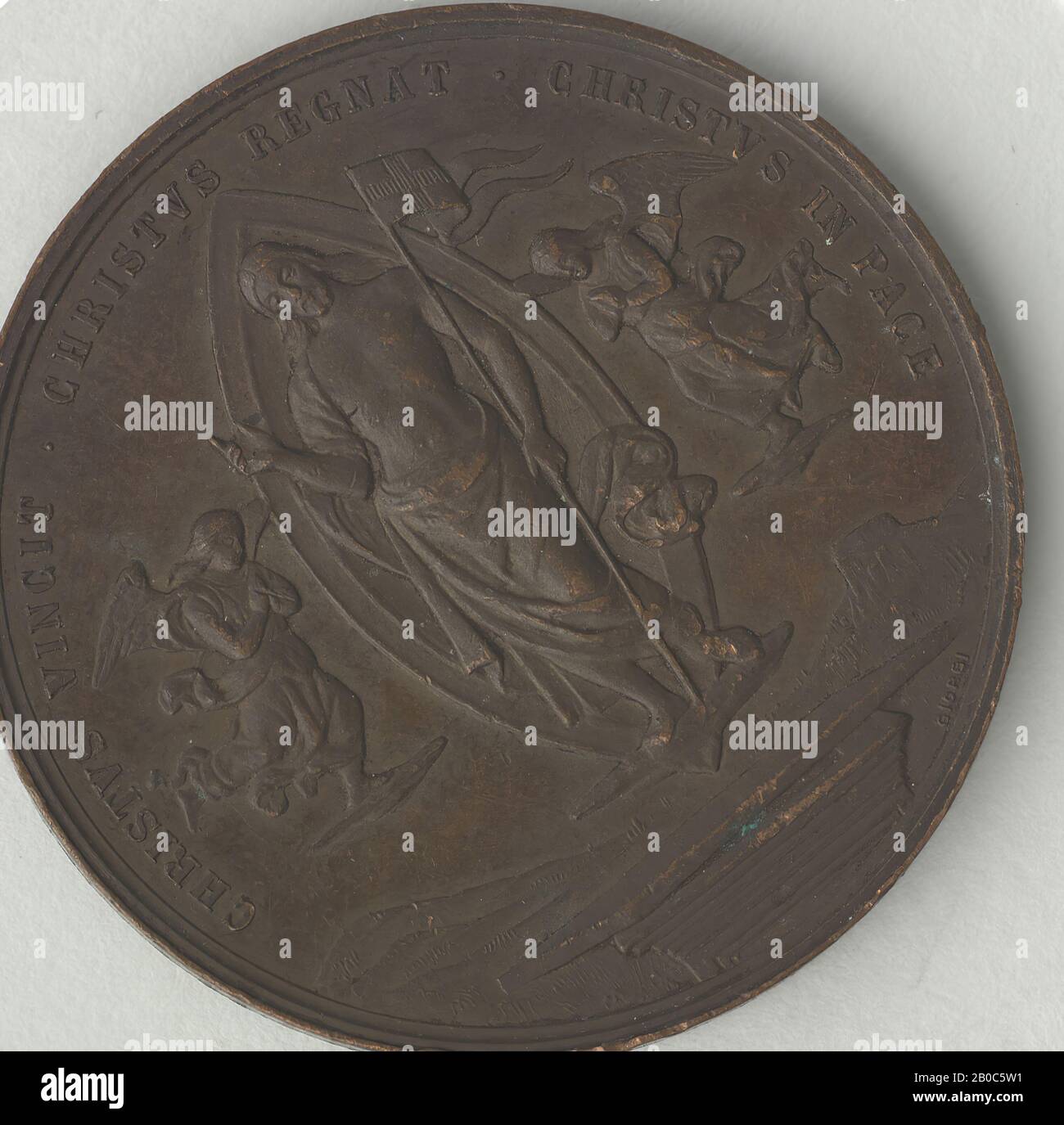 Artiste inconnu, Médaille Léon XIII, 1900, bronze, 1 5/8 in. (4,2 cm) Banque D'Images