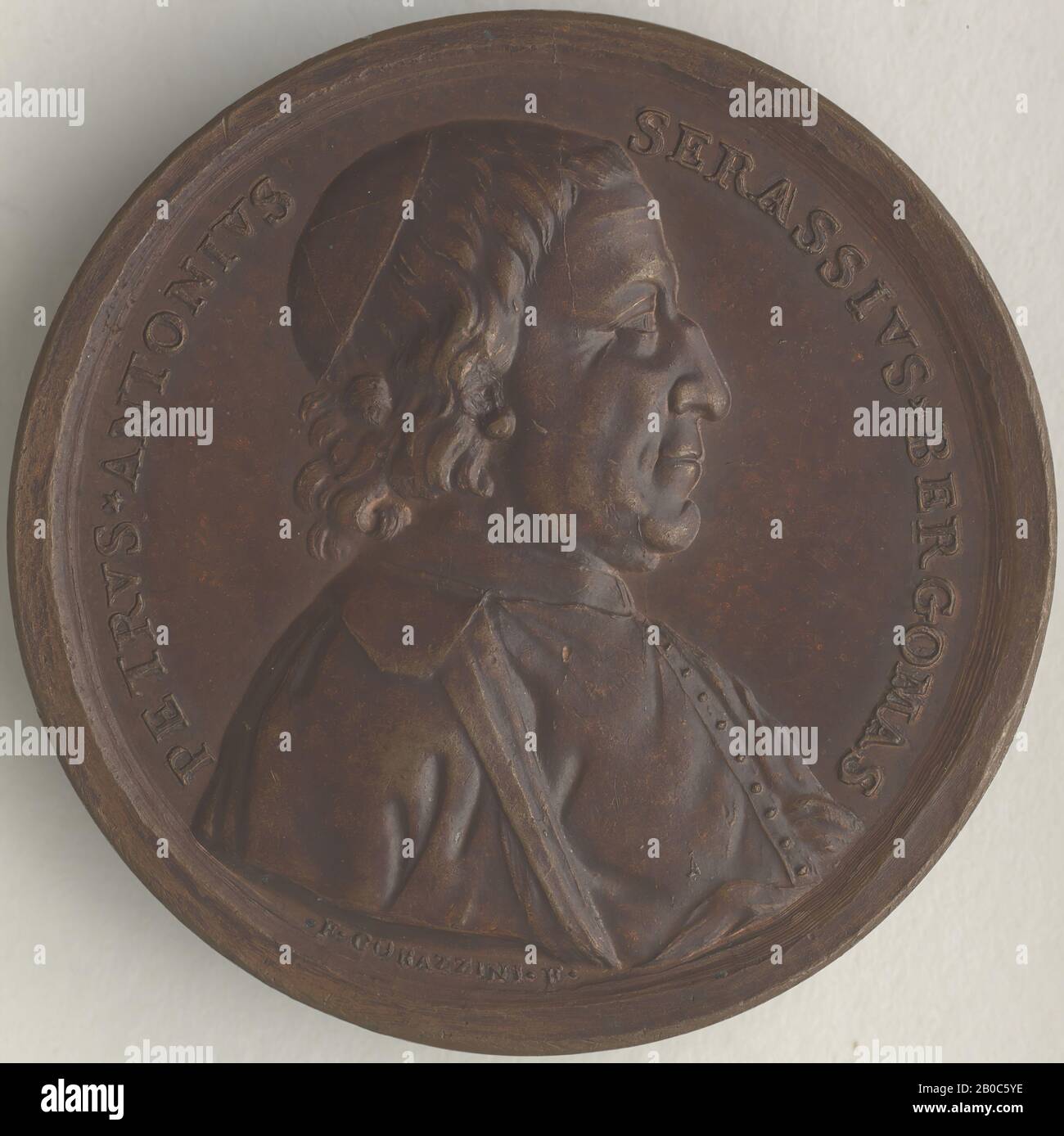 Francisco Corazzini, Pietro Serasi, 1786, bronze, 1 3/4 po. (4,5 cm) Banque D'Images