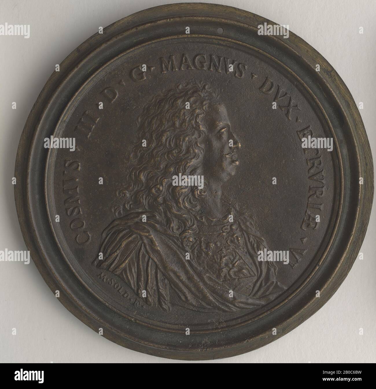 Massimiano Soldani-Benz, Cosimo III de' Medici, CA. 1684-1685, bronze, 3 13/16 po. (9,7 cm) Banque D'Images