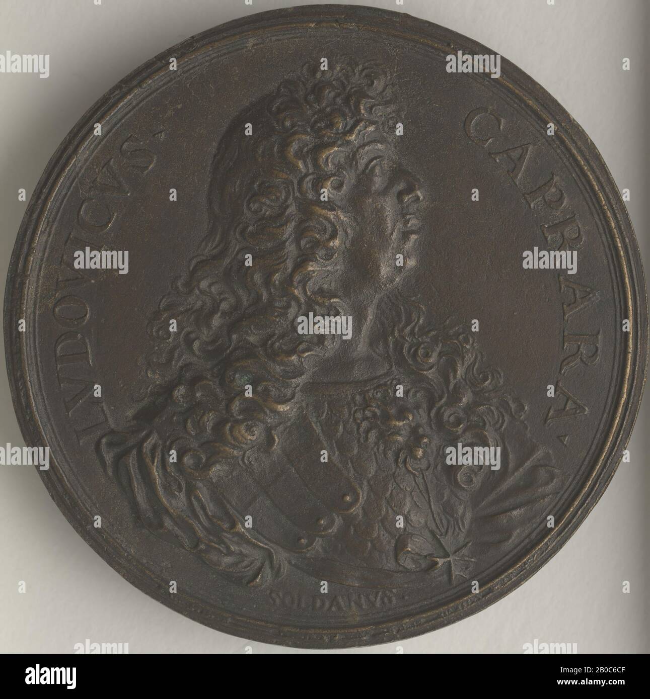 Massimiliano Soldani-Benz, Ludovico Caprara, Californie. 1679, bronze, 3 13/16 po. (9,7 cm) Banque D'Images