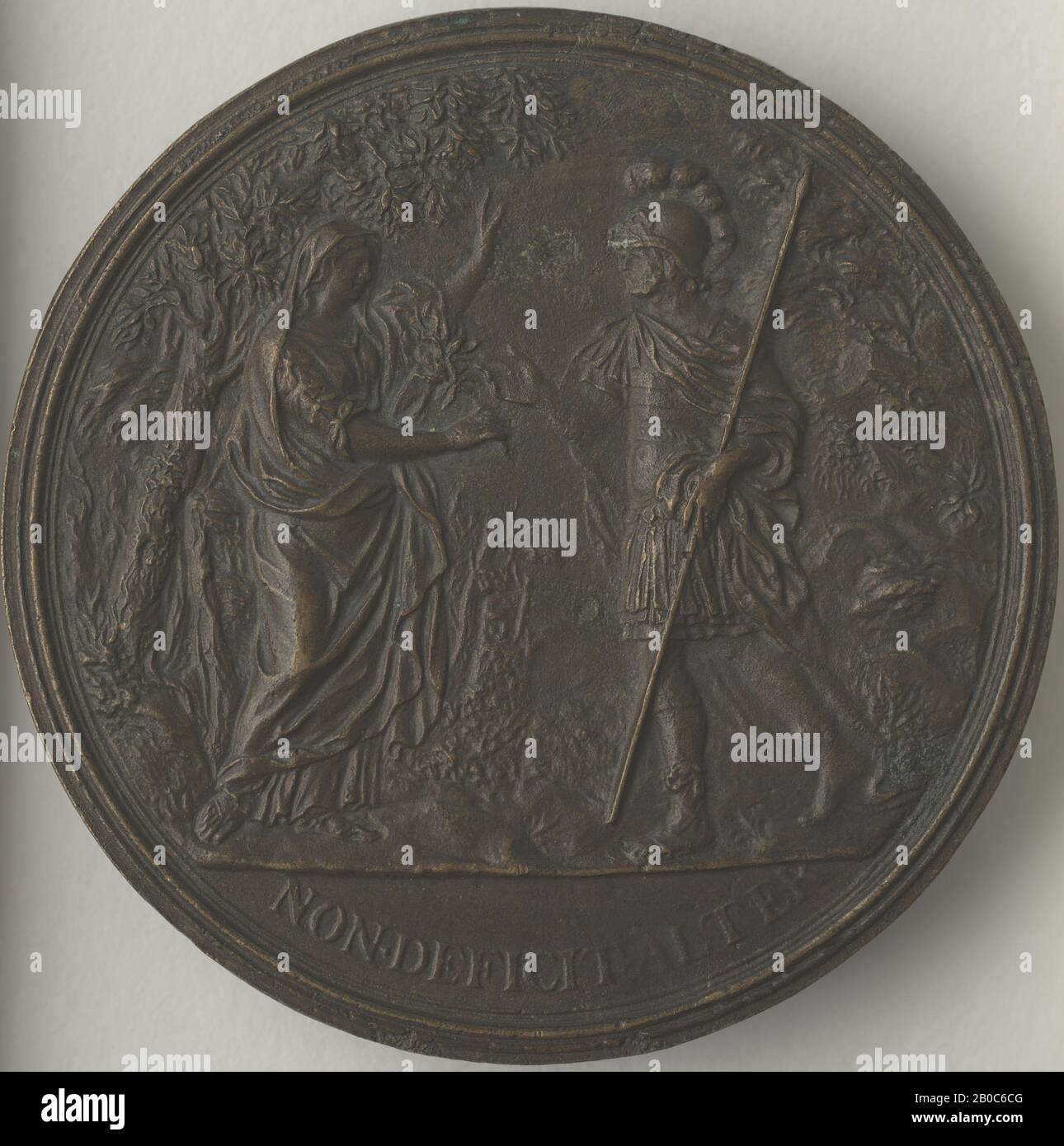 Massimiliano Soldani-Benz, Ludovico Caprara, Californie. 1679, bronze, 3 13/16 po. (9,7 cm) Banque D'Images