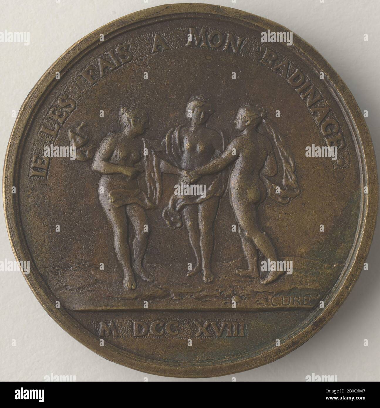 Simone Cure, Vincent saisie, 1718, bronze, 2 1/16 po. (5,3 cm) Banque D'Images