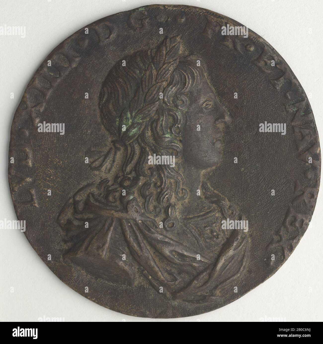 Artiste inconnu, Médaille Louis XIV, s.d., bronze, 3 13/16 po. (9,7 cm) Banque D'Images