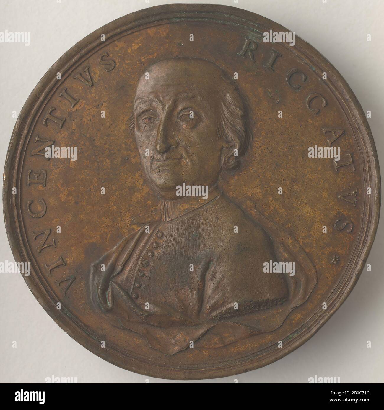 Filippo Balugani, Vicenzo Riccati, 1776, bronze, 2 1/16 po. (5,3 cm) Banque D'Images