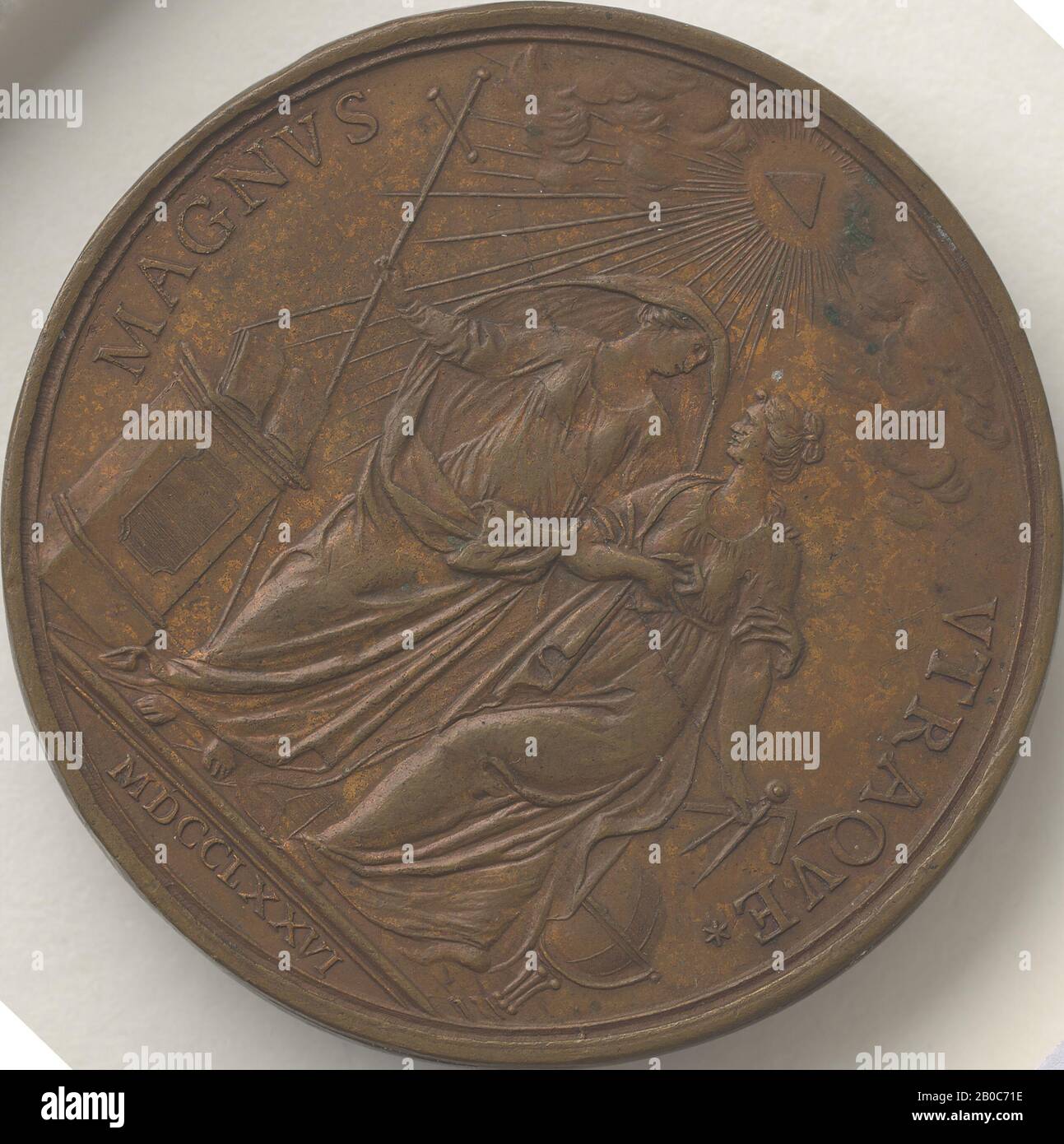 Filippo Balugani, Vicenzo Riccati, 1776, bronze, 2 1/16 po. (5,3 cm) Banque D'Images