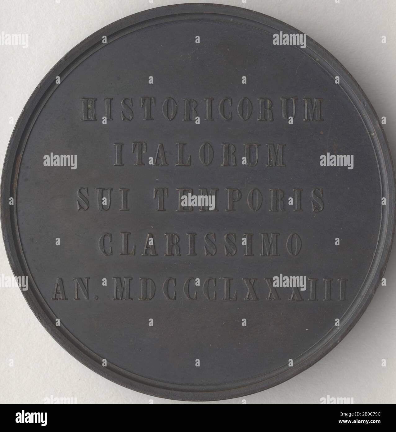 Francesco Broggi, Cesare Cantu, 1883, bronze, 2 1/16 po. (5,3 cm) Banque D'Images