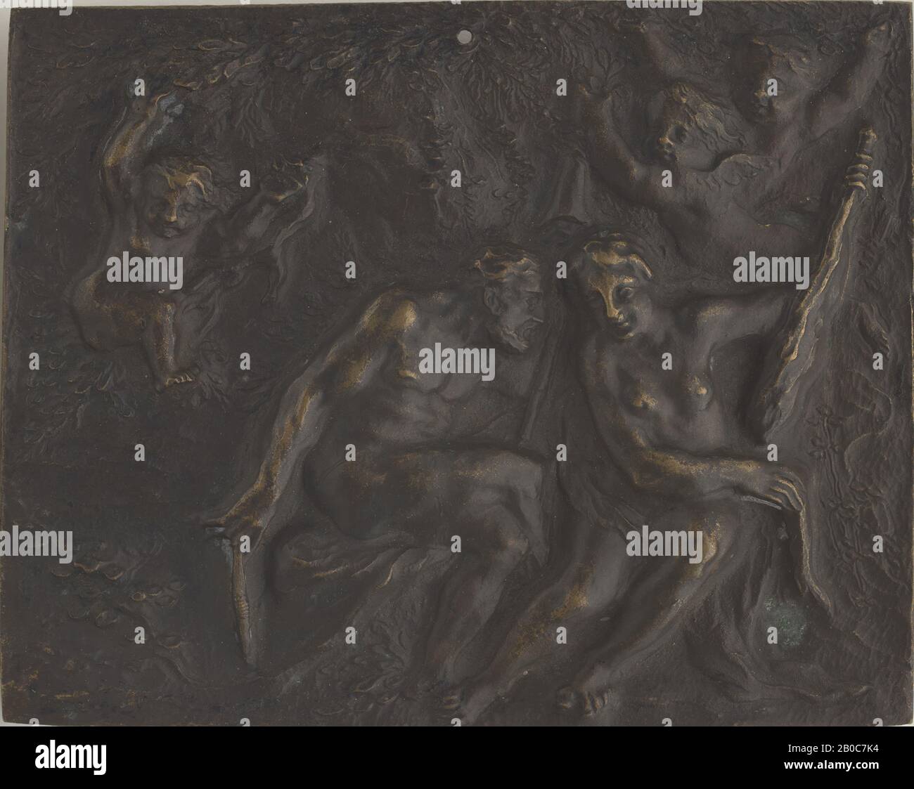 Artiste inconnu, Hercules et Omphale, s.d., bronze, 3 5/16 po. X 4 3/16 po. (8,4 cm x 10,6 cm) Banque D'Images